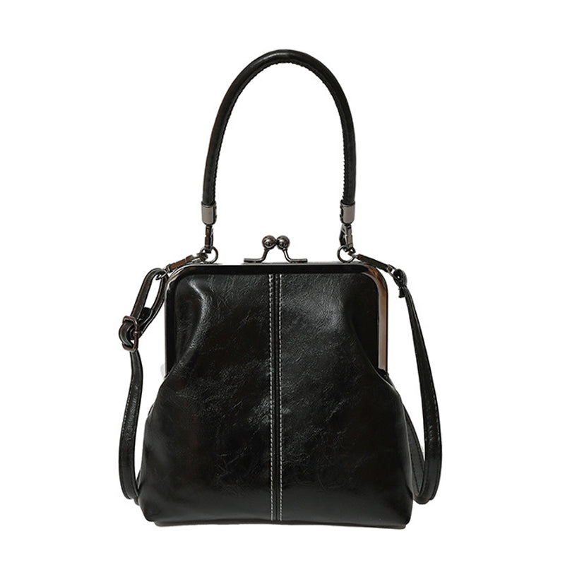 Women's Handbag with Classic Clasp and Dual Carry Options | L&S - 8 - London-stylehouse.com