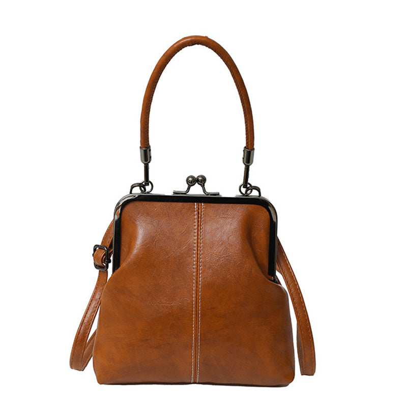 Women's Handbag with Classic Clasp and Dual Carry Options | L&S - 9 - London-stylehouse.com