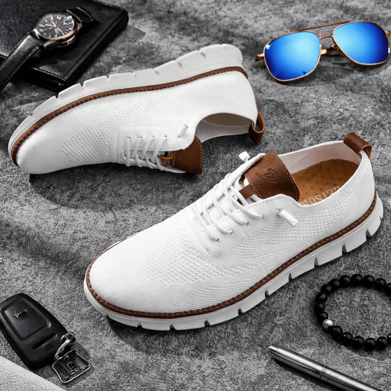 Men's Low-Cut Sneakers with Breathable Design & Flexible Sole | L&S - 1 - London-stylehouse.com