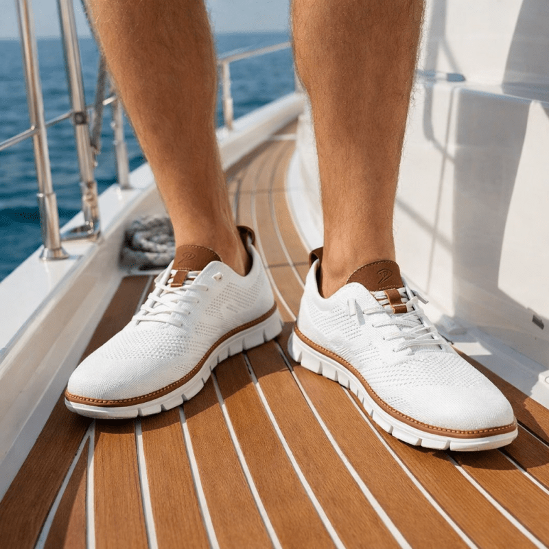 Men's Low-Cut Sneakers with Breathable Design & Flexible Sole | L&S - 2 - London-stylehouse.com