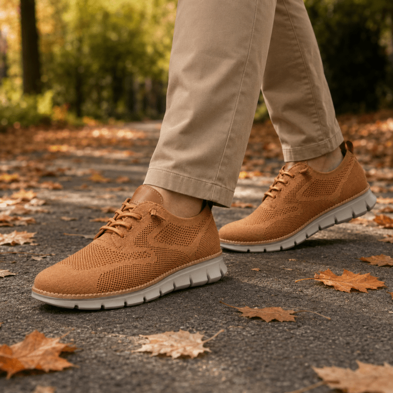Men's Low-Cut Sneakers with Breathable Design & Flexible Sole | L&S - 8 - London-stylehouse.com