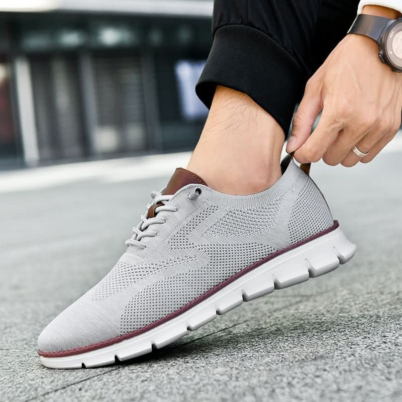 Men's Low-Cut Sneakers with Breathable Design & Flexible Sole | L&S - 21 - London-stylehouse.com