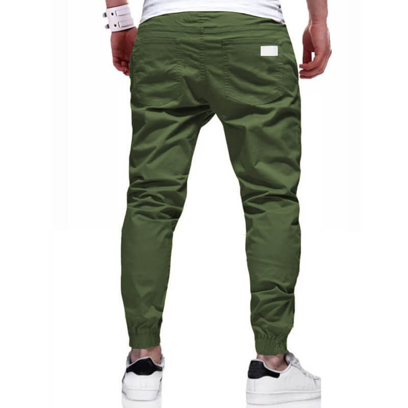 Joggers Men Slim Fit with Elastic Waistband and Side Pockets | L&S - 3 - London-stylehouse.com
