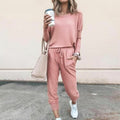 Two-Piece Set Women's Relaxed Fit with Drawstring Waist | L&S - 2 - London-stylehouse.com