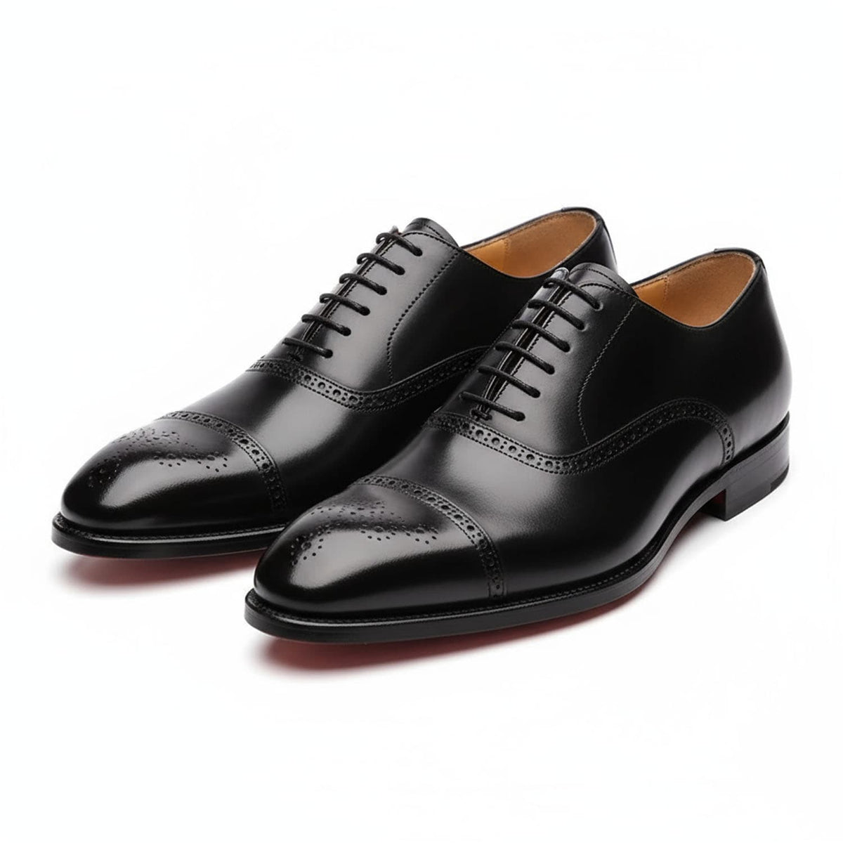 Men's Lace-Up Shoes with Cap-Toe Design + Elegant Detailing | L&S - 6 - London-stylehouse.com