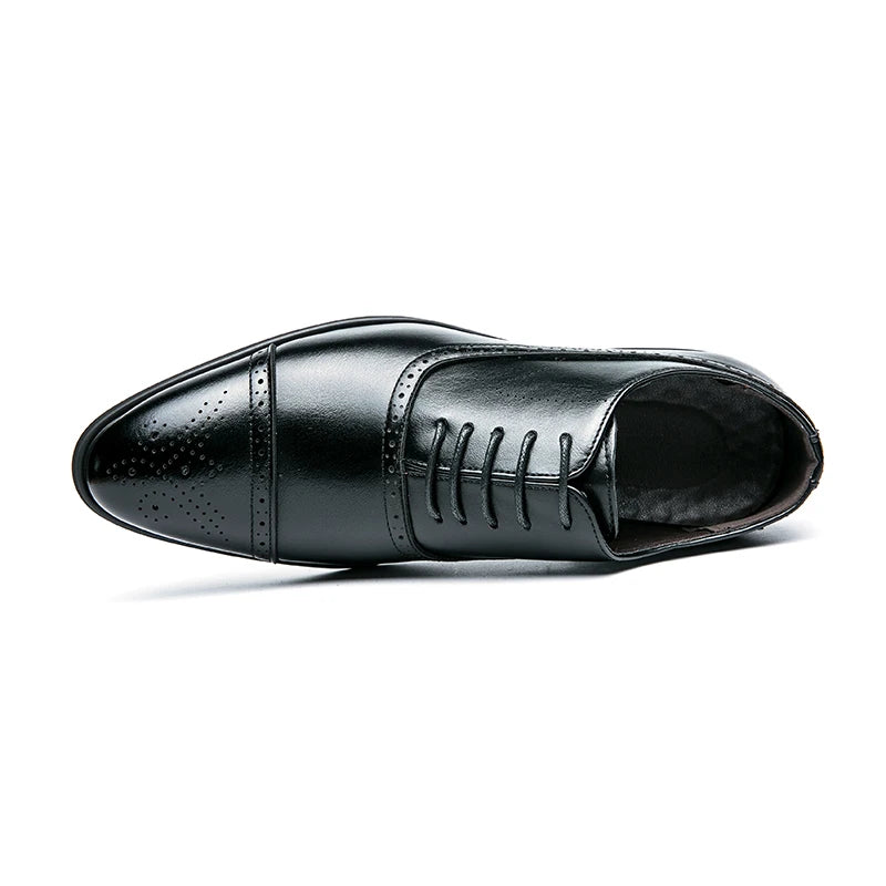 Men's Lace-Up Shoes with Cap-Toe Design + Elegant Detailing | L&S - 7 - London-stylehouse.com