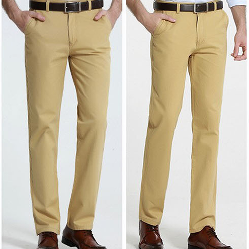 Men's Tailored Chinos with Slim Fit | L&S - 3 - London-stylehouse.com