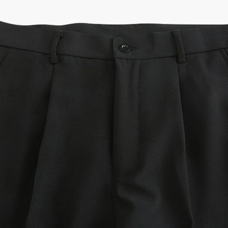 Men's Tailored Trousers with Straight Cut and Soft Pleats | L&S - 4 - London-stylehouse.com