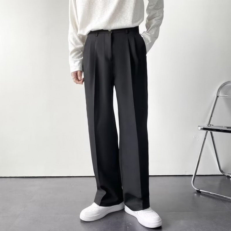 Men's Tailored Trousers with Straight Cut and Soft Pleats | L&S - 7 - London-stylehouse.com