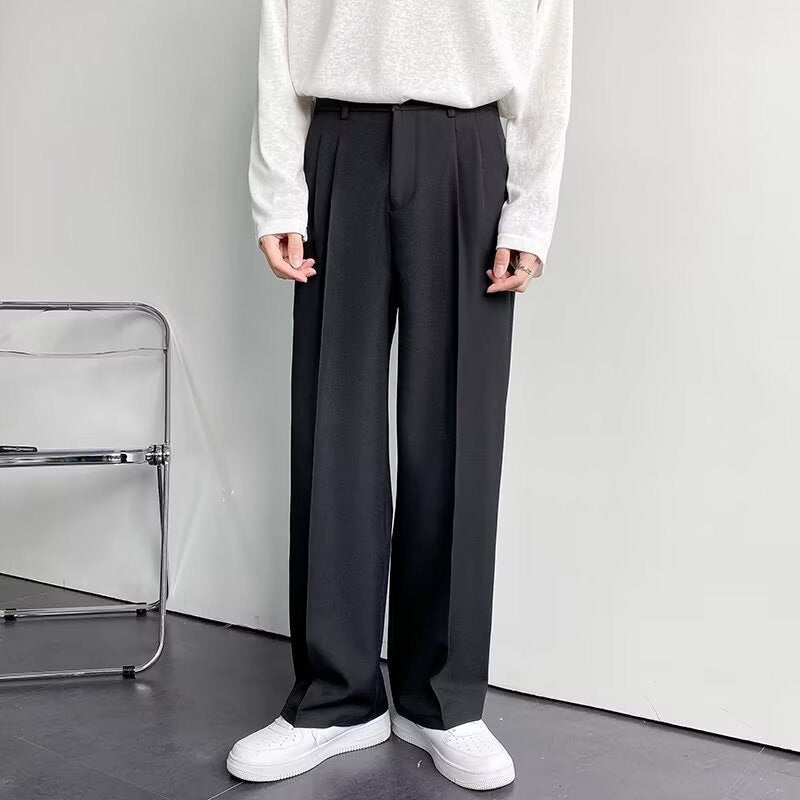 Men's Tailored Trousers with Straight Cut and Soft Pleats | L&S - 9 - London-stylehouse.com