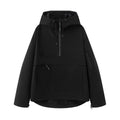 Women's Oversized Anorak with Hood and Kangaroo Pocket | L&S - 1 - London-stylehouse.com