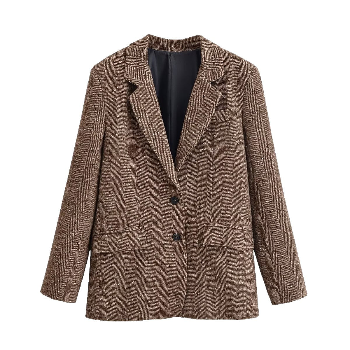 Women's Tailored Blazer with Flap Pockets | L&S - 3 - London-stylehouse.com