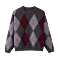 Women's Sweater with Argyle Pattern and Relaxed Fit | L&S - 2 - London-stylehouse.com