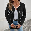 Women's Boxy Jacket with Contrast Trim and Pockets | L&S - 1 - London-stylehouse.com