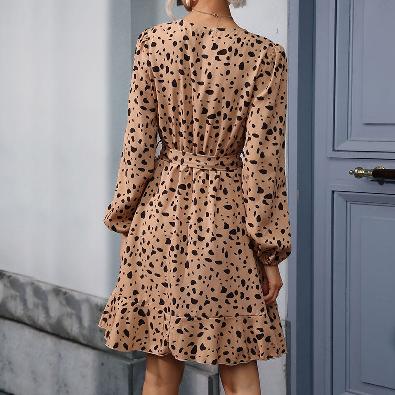 Wrap Dress Women's with Flattering V-Neck and Belted Waist | L&S - 4 - London-stylehouse.com