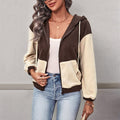 Jacket Women's Relaxed Fit with Hood and Contrast Panels | L&S - 6 - London-stylehouse.com