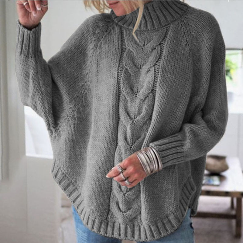 Pullover Women's Relaxed Fit with Cable Knit Design | L&S - 3 - London-stylehouse.com
