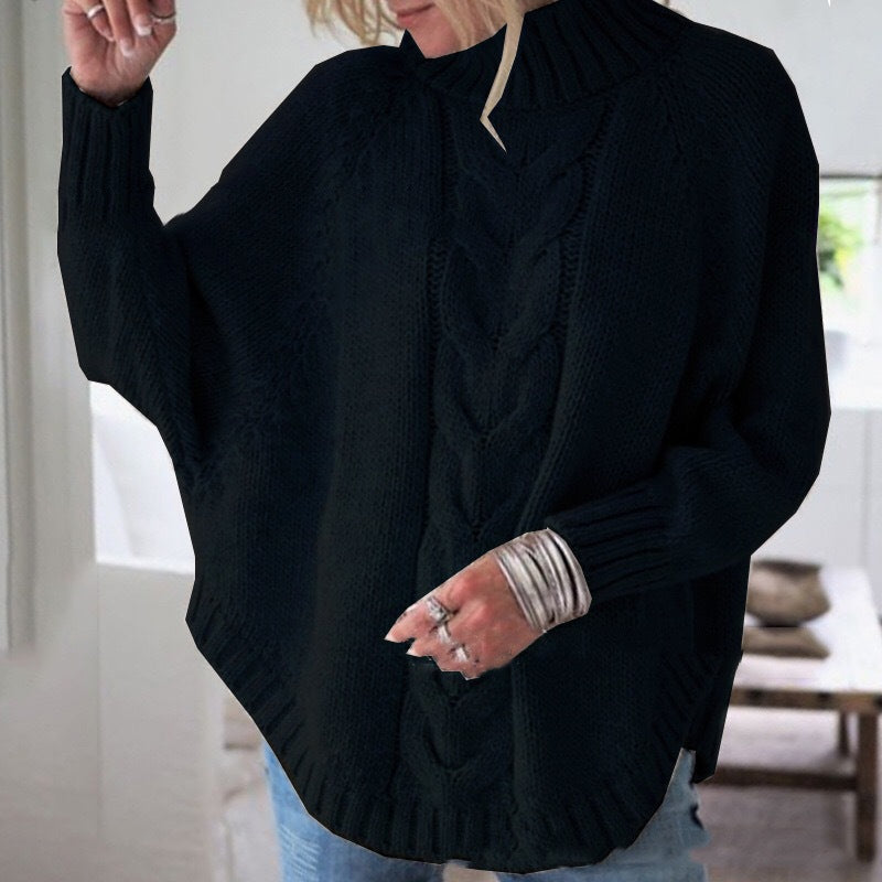 Pullover Women's Relaxed Fit with Cable Knit Design | L&S - 4 - London-stylehouse.com