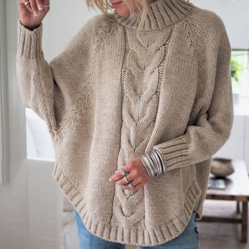 Pullover Women's Relaxed Fit with Cable Knit Design | L&S - 5 - London-stylehouse.com
