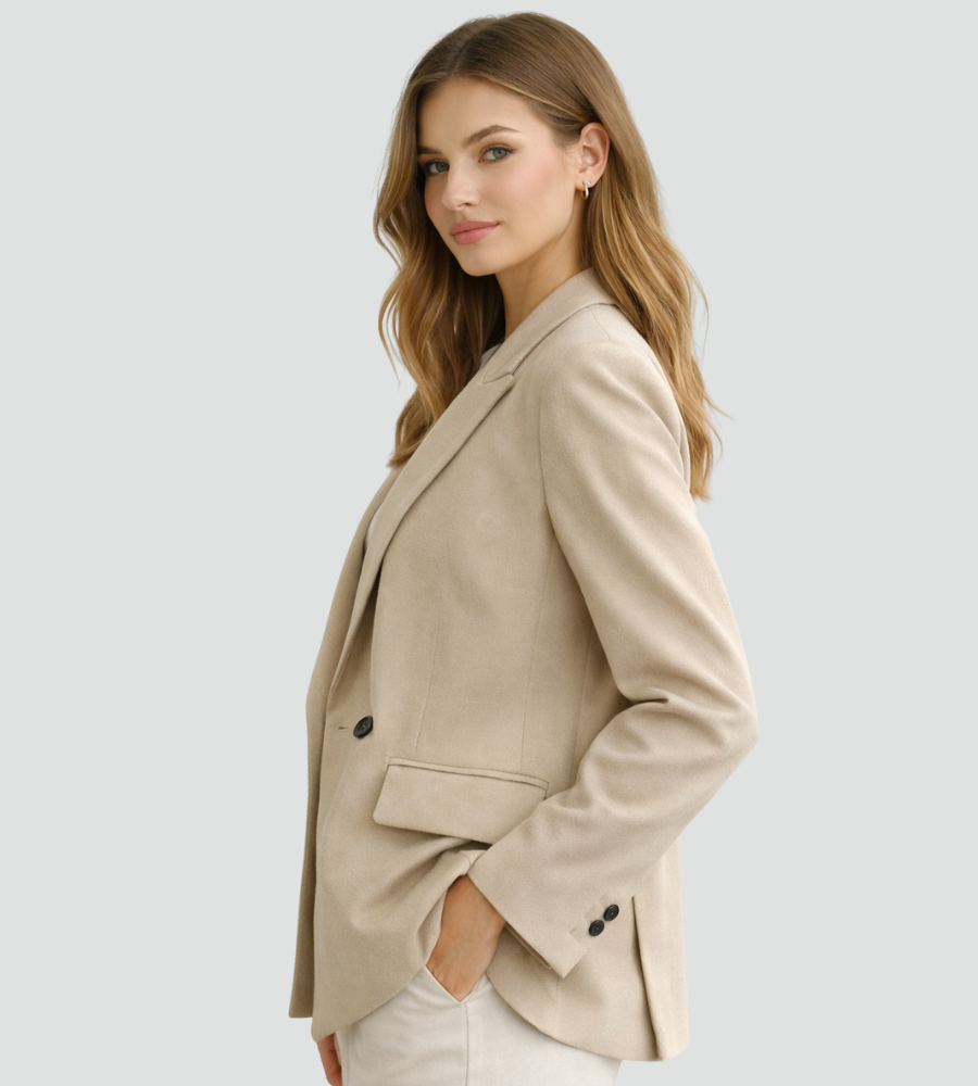Blazer Women's Tailored Fit with Double-Breasted Front | L&S - 3 - London-stylehouse.com