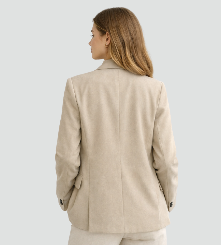 Blazer Women's Tailored Fit with Double-Breasted Front | L&S - 4 - London-stylehouse.com