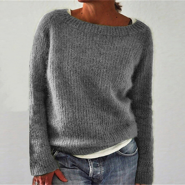 Pullover Women's Relaxed Fit with Wide Neckline + Effortless Comfort | L&S - 1 - London-stylehouse.com