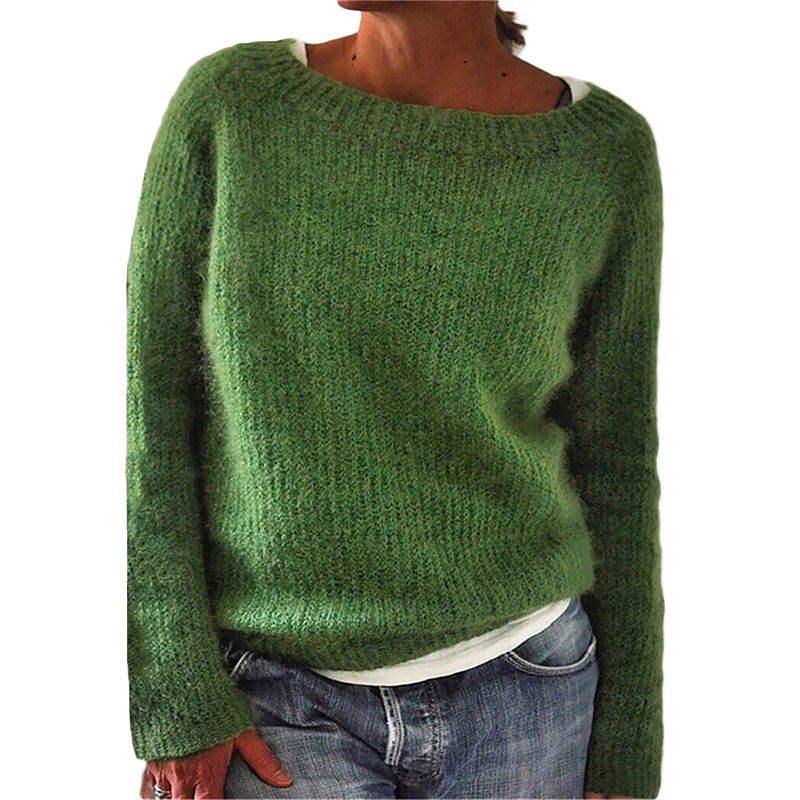 Pullover Women's Relaxed Fit with Wide Neckline + Effortless Comfort | L&S - 4 - London-stylehouse.com
