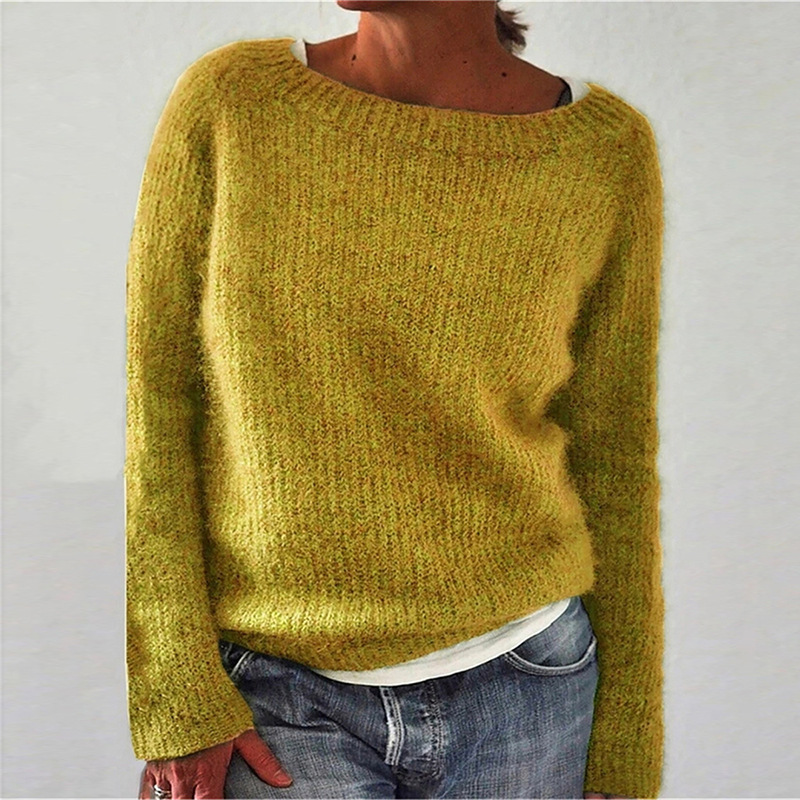 Pullover Women's Relaxed Fit with Wide Neckline + Effortless Comfort | L&S - 5 - London-stylehouse.com