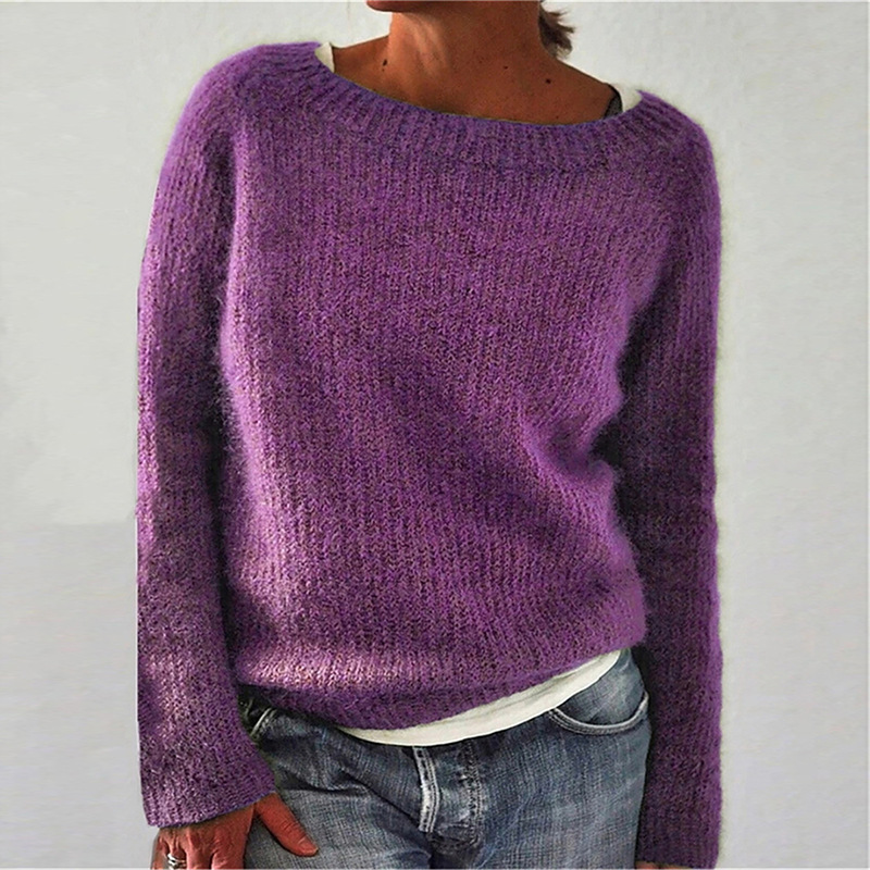 Pullover Women's Relaxed Fit with Wide Neckline + Effortless Comfort | L&S - 6 - London-stylehouse.com