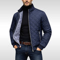 Men's Quilted Jacket with Stand Collar and Zipped Pockets | L&S - 1 - London-stylehouse.com
