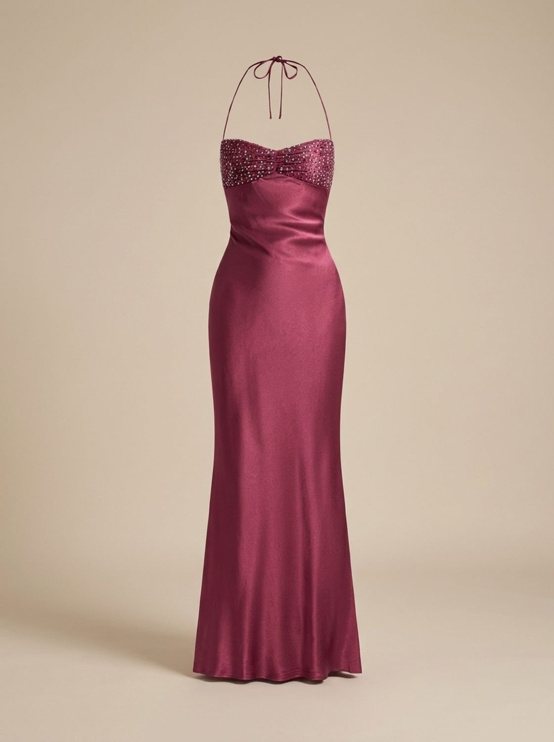Maxi Dress Women's Halterneck Design with Elegant Back | L&S - 5 - London-stylehouse.com