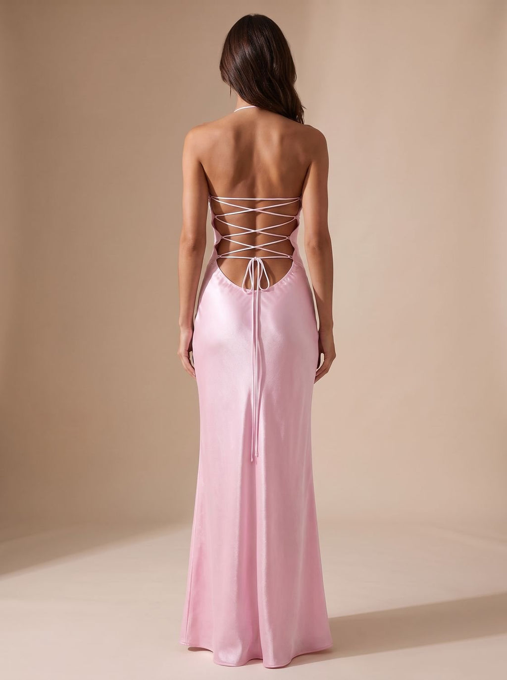 Maxi Dress Women's Halterneck Design with Elegant Back | L&S - 7 - London-stylehouse.com