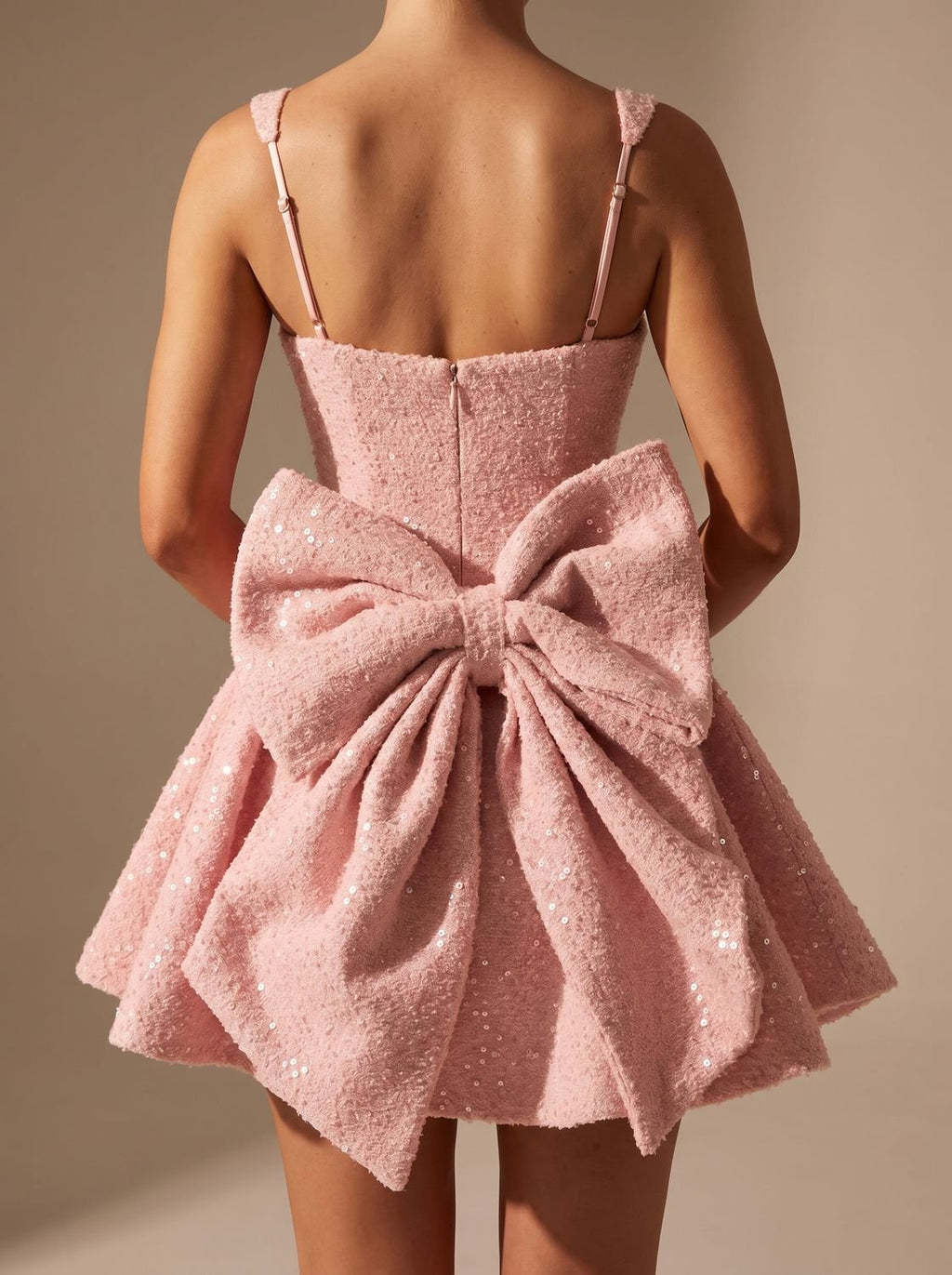 Flared Women's Dress with Bow Detail | L&S - 9 - London-stylehouse.com