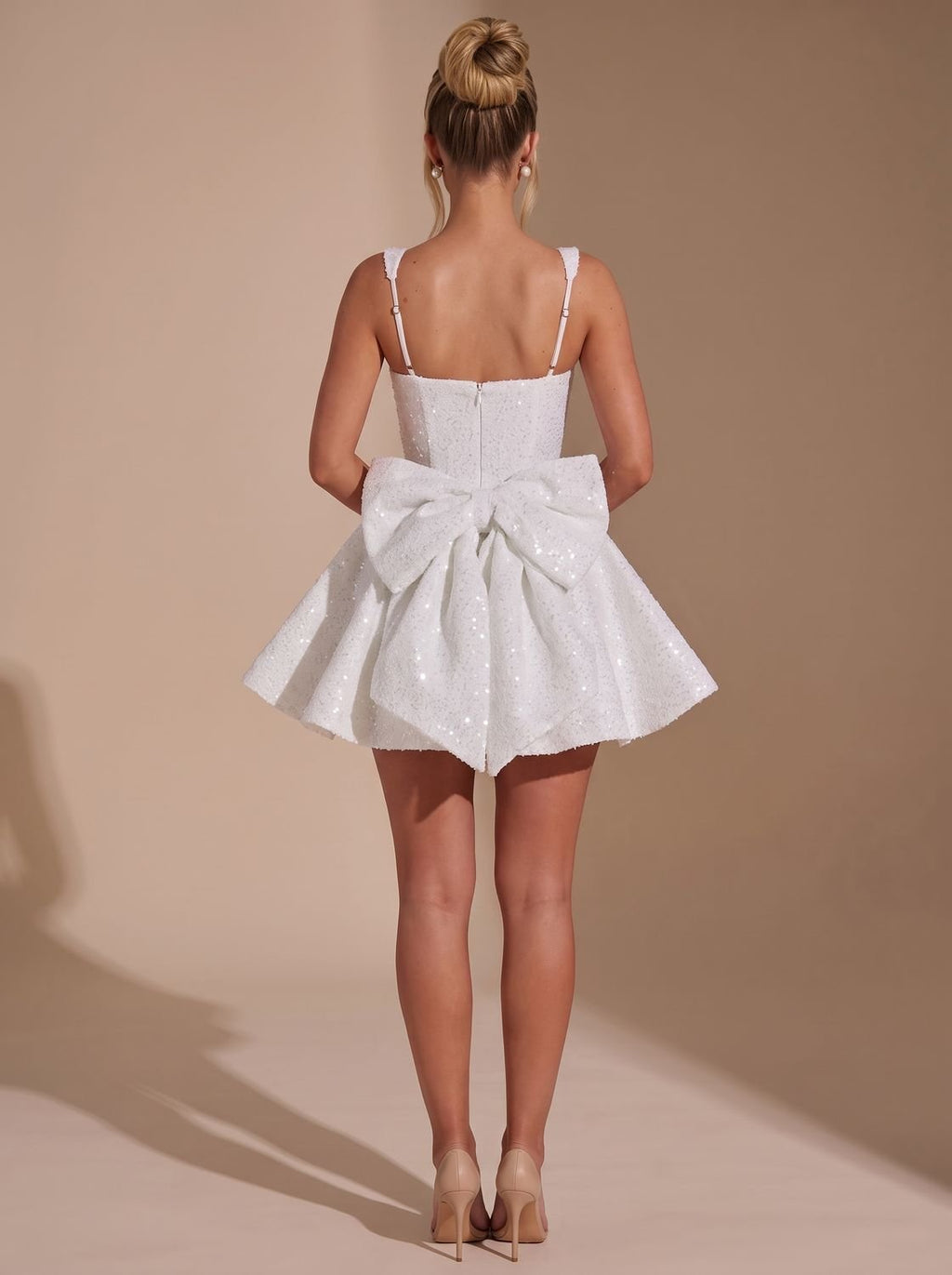 Flared Women's Dress with Bow Detail | L&S - 11 - London-stylehouse.com