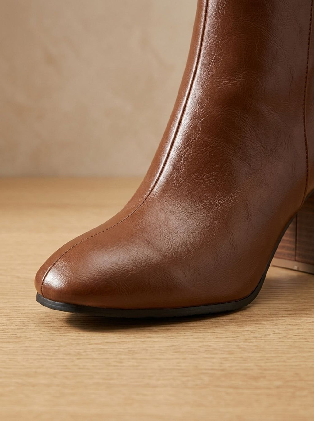 Women's Block Heel Knee-High Boots with Zip Closure | L&S - 6 - London-stylehouse.com