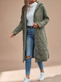 Coat Women Longline Quilted with Hood | L&S - 1 - London-stylehouse.com