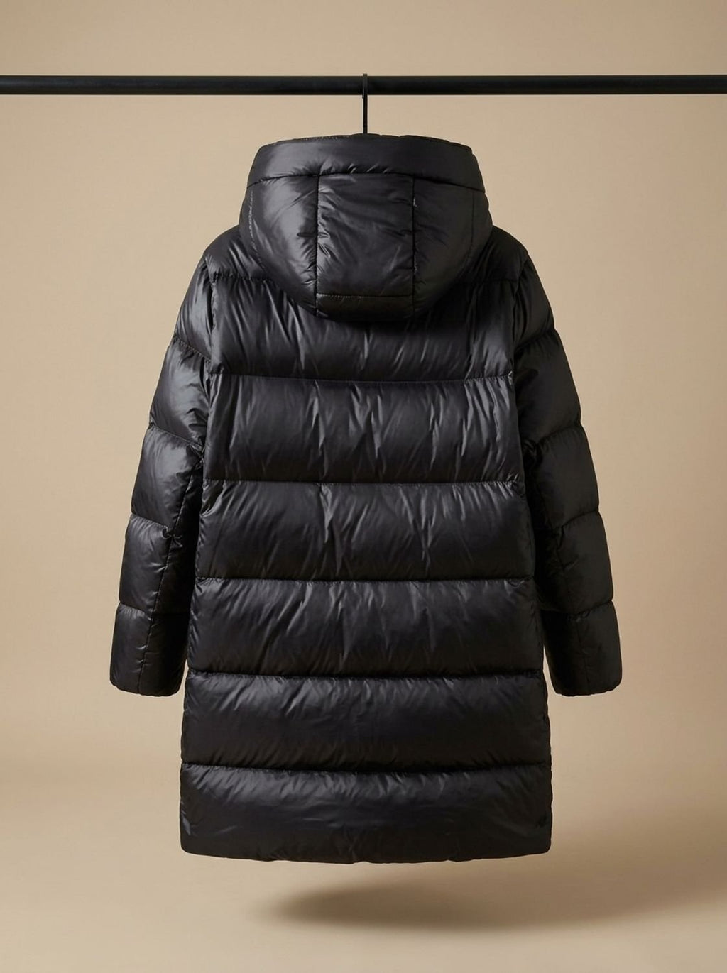 Long Women's Quilted Coat with Hood & Stylish Puffer Design | L&S - 4 - London-stylehouse.com