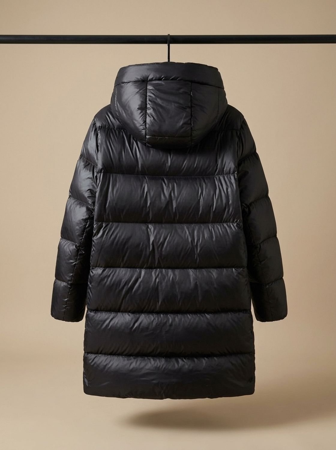 Long Women's Quilted Coat with Hood & Stylish Puffer Design | L&S - 4 - London-stylehouse.com
