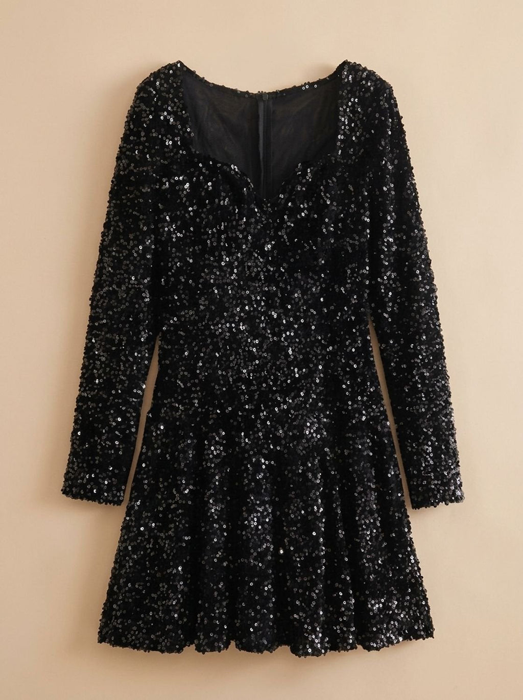 Mini Dress Women's with Puff Sleeves and Square Neckline | L&S - 5 - London-stylehouse.com