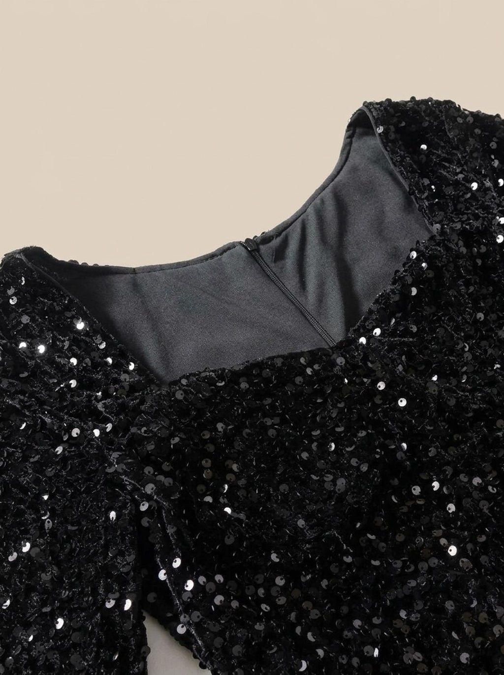 Mini Dress Women's with Puff Sleeves and Square Neckline | L&S - 6 - London-stylehouse.com
