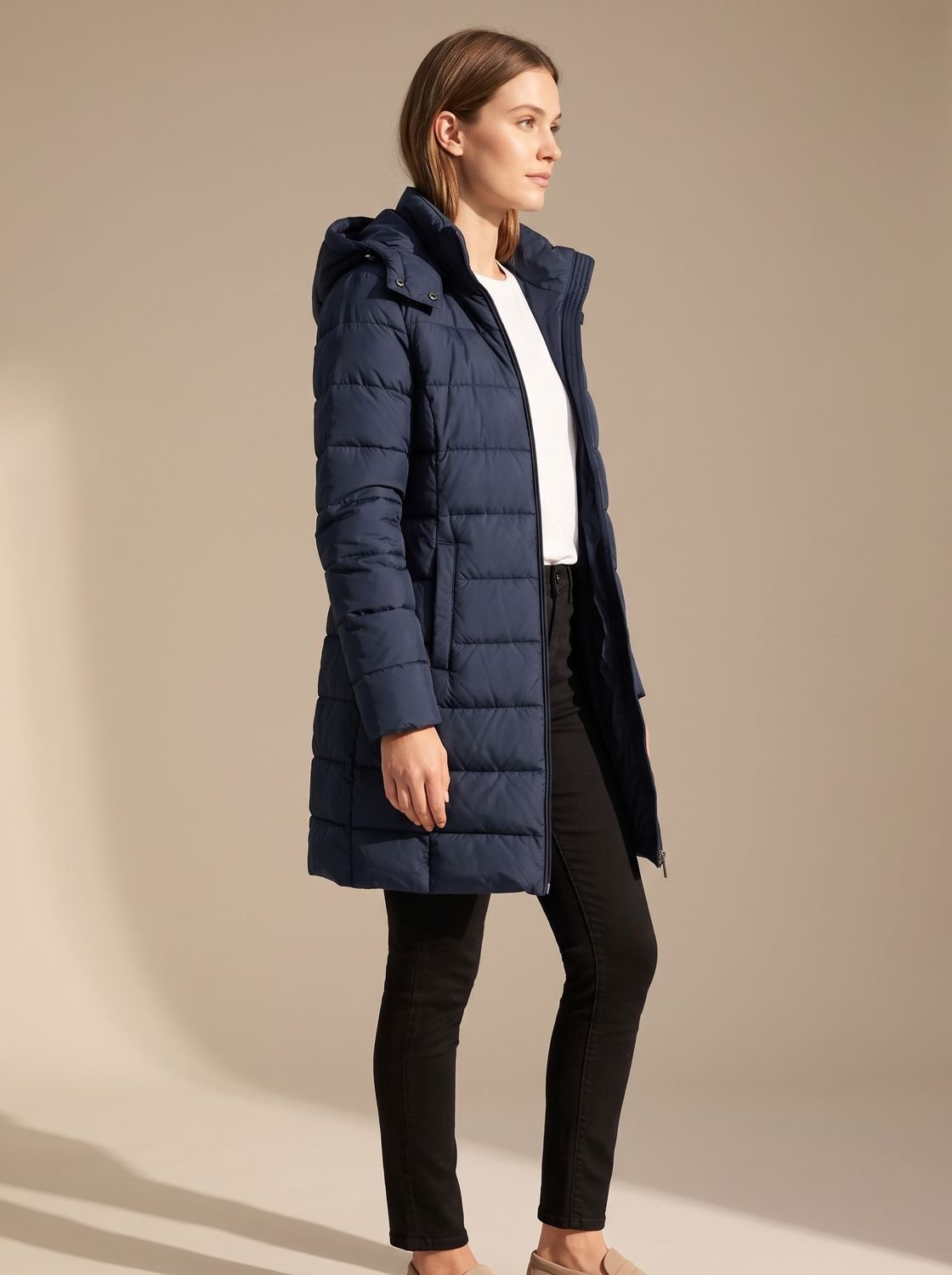 Women's Padded Jacket with Adjustable Hood | L&S - 1 - London-stylehouse.com
