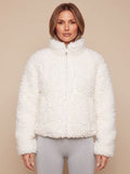 Women's Zip-Up Jacket with Stand Collar and Plush Texture - 2 - London-stylehouse.com