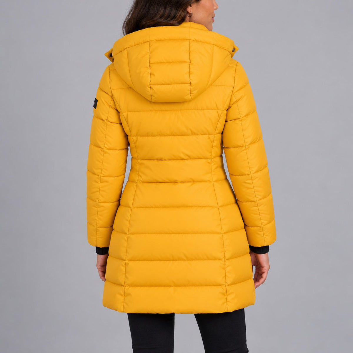 Women's Padded Coat with Hood and Zip Closure - 6 - London-stylehouse.com