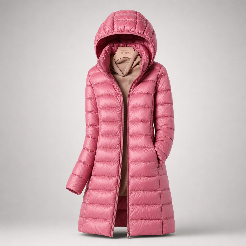 Women's Hooded Padded Coat, Relaxed Fit + Weather Resistant - 7 - London-stylehouse.com
