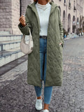 Long Women's Hooded Quilted Jacket with Relaxed Fit - 1 - London-stylehouse.com