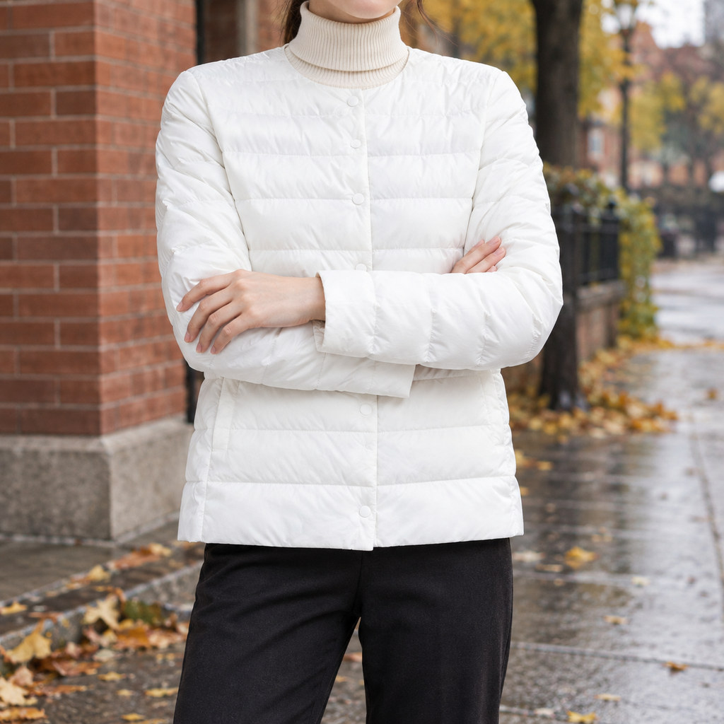 Women's Jacket with Straight Cut and Functional Pockets - 1 - London-stylehouse.com