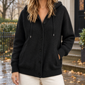 Women's Cardigan with Hood and Button Fastening for Casual Comfort - 1 - London-stylehouse.com