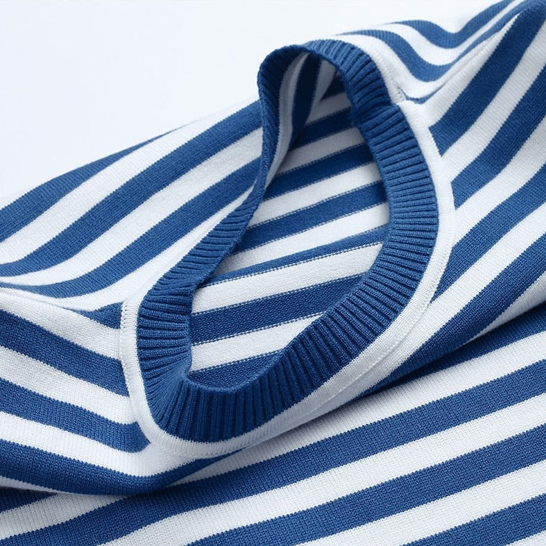 Striped Pullover Women's Long Sleeve Casual Top | L&S - 5 - London-stylehouse.com