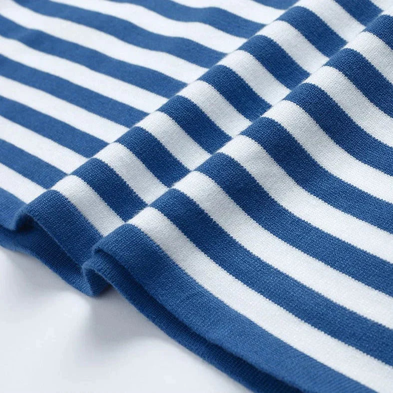 Striped Pullover Women's Long Sleeve Casual Top | L&S - 6 - London-stylehouse.com