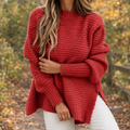 Pullover Women's Relaxed Fit with Textured Knit Design | L&S - 1 - London-stylehouse.com